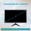 monitor global 27" oficina hd 60hz moni office 27ifhd | full hd hdmi trabajo