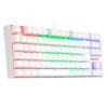 teclado gamer | redragon kumara k552w kr | mecánico | blanco | usb | iluminación rainbow | switch red | compacto | español