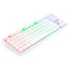 teclado gamer | redragon kumara k552w kr | mecánico | blanco | usb | iluminación rainbow | switch red | compacto | español