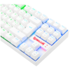 teclado gamer | redragon kumara k552w kr | mecánico | blanco | usb | iluminación rainbow | switch red | compacto | español