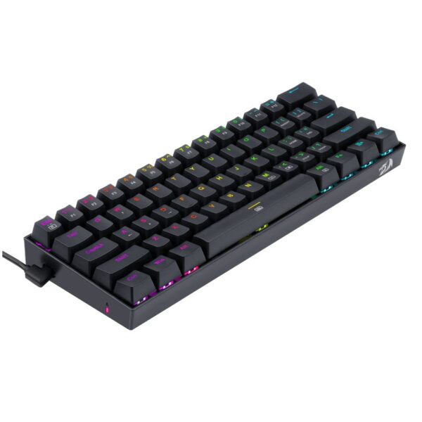 teclado gamer | redragon dragonborn k630rgb sp | negro | mecánico | compacto 60% | switch red | rgb