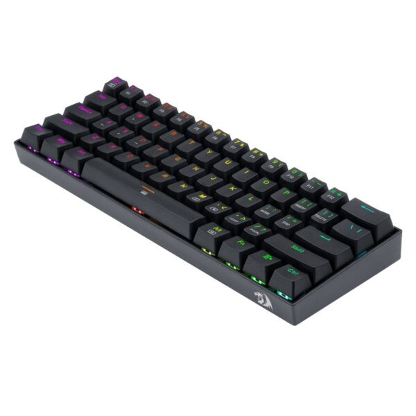 teclado gamer | redragon dragonborn k630rgb sp | negro | mecánico | compacto 60% | switch red | rgb
