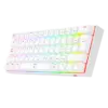 teclado gamer | redragon dragonborn k630w rgb sp | blanco | mecánico | compacto 60% | switch red | rgb