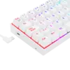 teclado gamer | redragon dragonborn k630w rgb sp | blanco | mecánico | compacto 60% | switch red | rgb