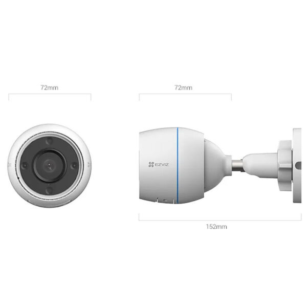 cámara ip ezviz h3c exterior 2mp | wifi | visión nocturna a color | audio bidireccional | detección de movimiento | resistencia ip67