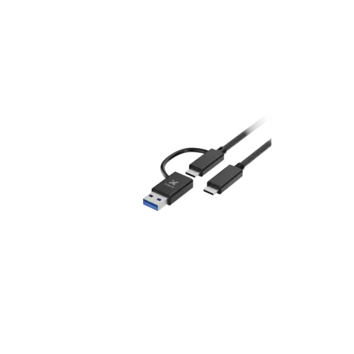 Adaptador Xtech, 2 en 1, usb-C a usb-C con Dongle