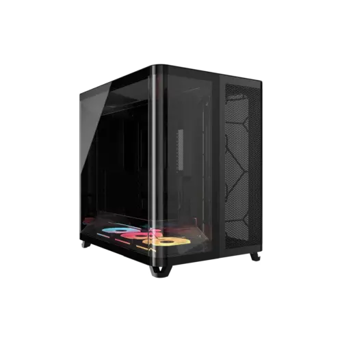 Gabinete CORSAIR AIR 5400 LX-R RGB iCUE LINK Mid Tower con triple cámara Negro