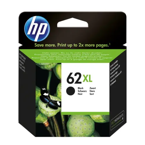 Cartucho de Tinta HP 62XL Negro Alto Rendimiento