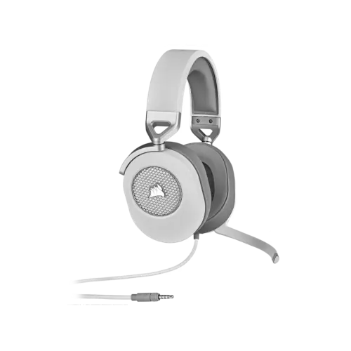 Auricular gaming cableado Corsair HS65 surround, blanco