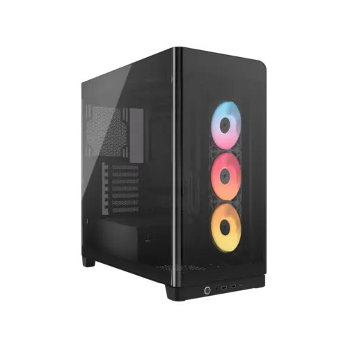Gabinete CORSAIR FRAME 4500X RS-R ARGB Mid Tower de cristal panorámico Negro