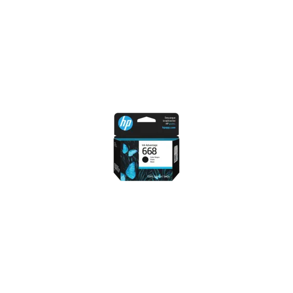 Cartucho de tinta HP 668  Negro