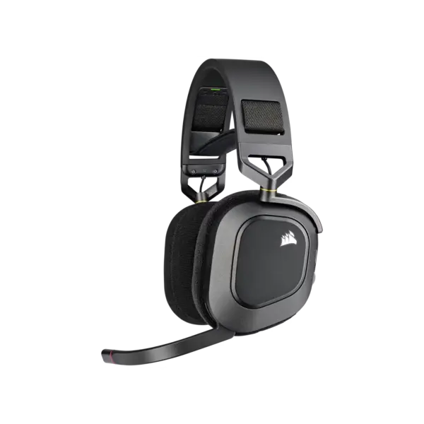 Auricular gaming Corsair HS80 RGB wireless con audio espacial - carbón