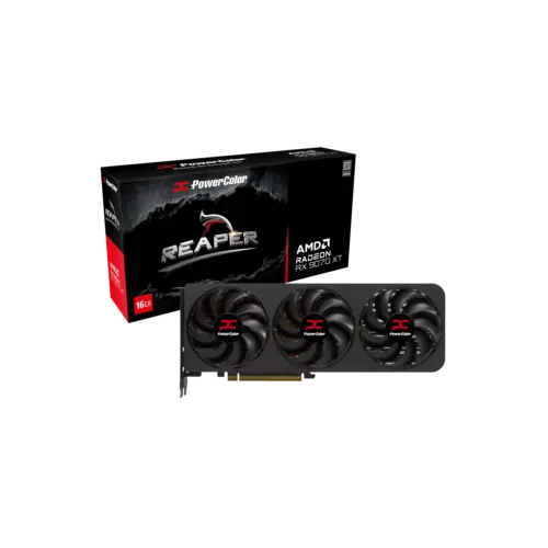 Placa de Video Powercolor Reaper AMD Radeon RX 9070 XT 16GB GDDR6