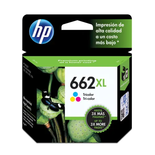 Cartucho de Tinta HP 662XL Color Alto Rendimiento