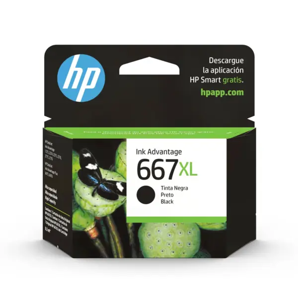 Cartucho de Tinta HP 667XL Negro Alto Rendimiento
