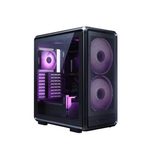 Gabinete Cooler Master MasterFrame 500 Mesh 3 Fans ARGB Aluminio Modular Black s/fuente