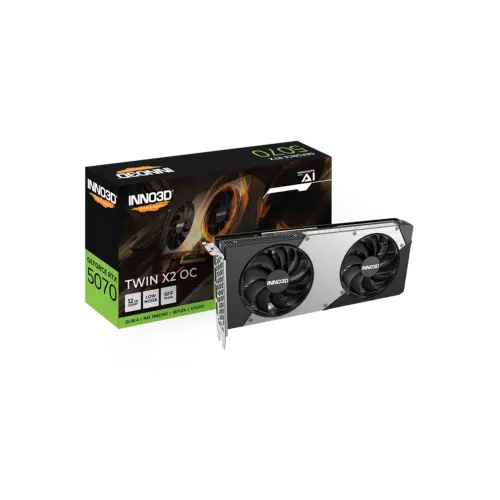 Placa de Video INNO3D NVIDIA Geforce RTX 5070 12GB GDDR7 TWIN X2