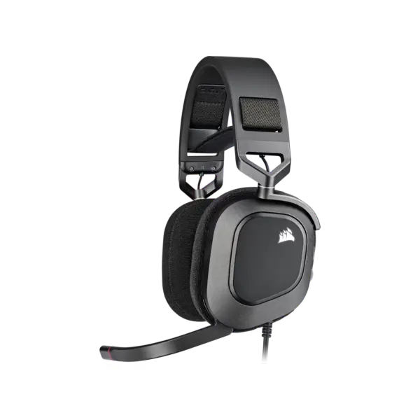 Auricular gaming cableado Corsair HS80 RGB USB, carbón
