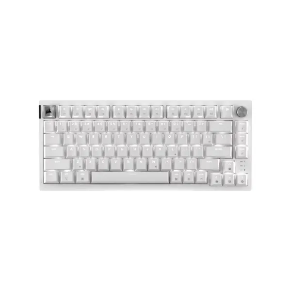 Teclado gamer mecanico CORSAIR K65 PLUS 75% RGB Mac/PC – Frost White