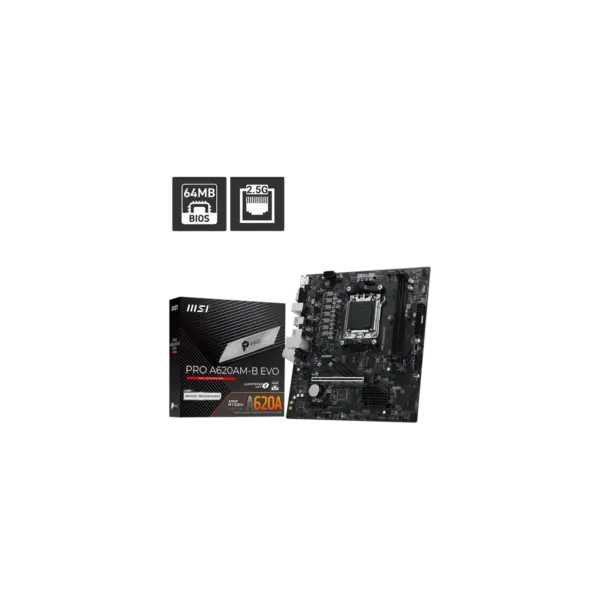 Motherboard MSI PRO A620AM-B EVO AM5 DDR5