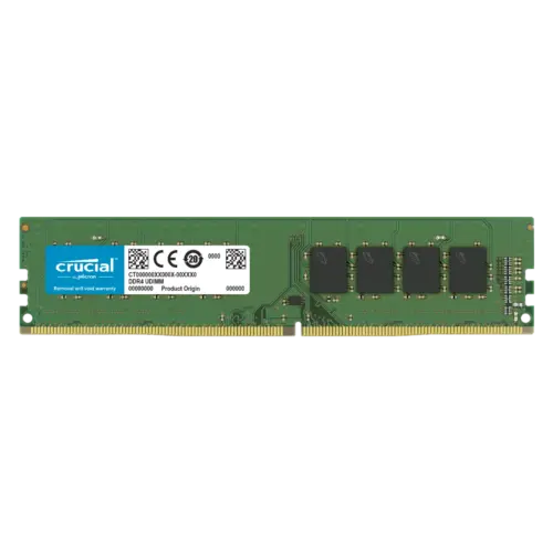 Memoria Ram UDIMM CRUCIAL CT 8GB DDR4 3200MHz CL22 1.20V Single Verde
